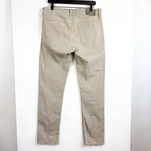 AG Adriano Goldschmied Tellis Modern Slim Chino Pants Khaki Beige - 34x32 - Picture 6 of 12